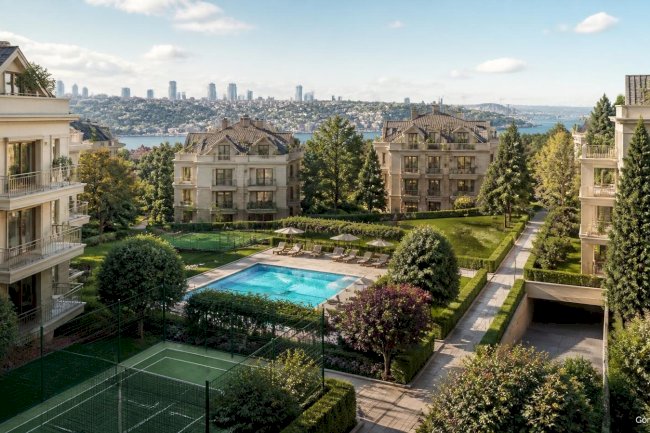 Arnavutköy Akıntıburnu Set Üstü Konakları: 180 Derece Boğaz Manzaralı Premium 2+1 Daire